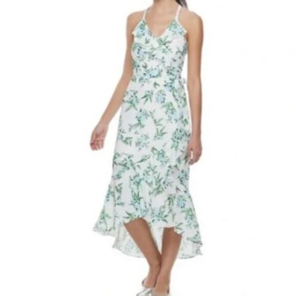 Disney Princess Juniors' White Floral Ruffle High Low Summer Dress XS - Picture 11 of 12